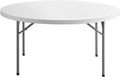72-Inch Round Granite White Plastic Folding Table J8313