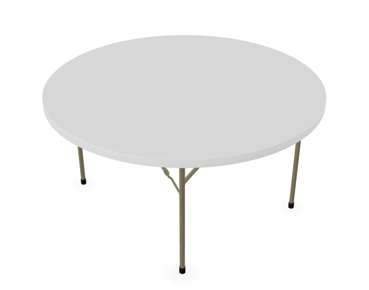 72-Inch Round Granite White Plastic Folding Table J8313