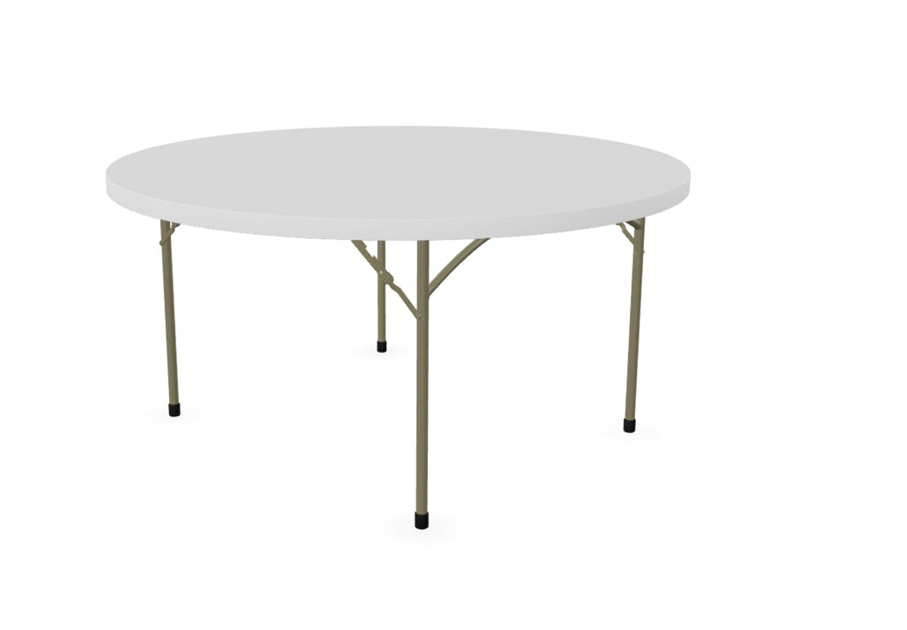 72-Inch Round Granite White Plastic Folding Table J8313