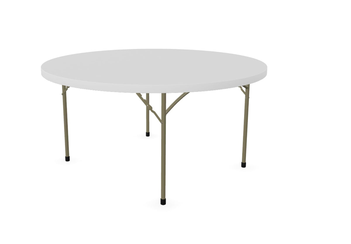 72-Inch Round Granite White Plastic Folding Table J8313