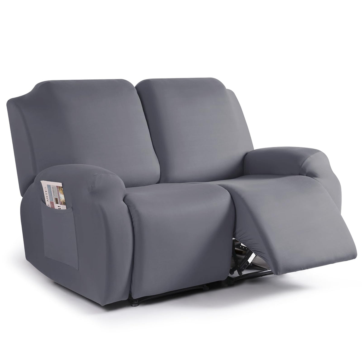 2 Piece Polyester Stretch Recliner Loveseat Slipcover B90502