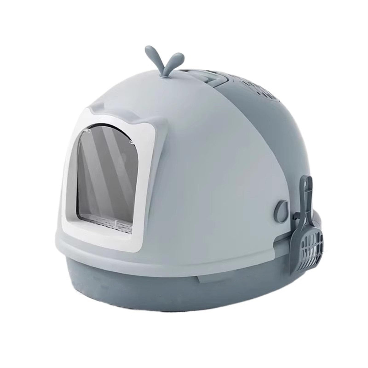 Covered Top Entry Cat Litter Box with Scoop R767