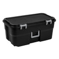 22 Gallon Black Wheeled Plastic Storage Trunk S588487
