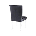 Black Faux Leather Side Chair Set of 2 W844738