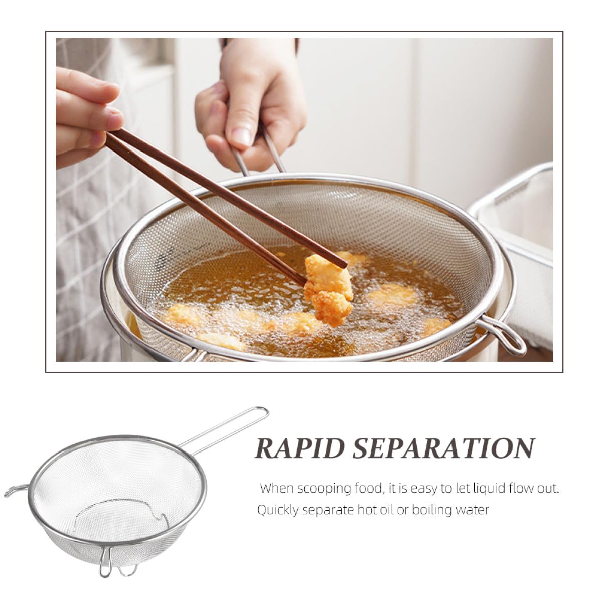 Stainless Steel Fine Mesh Skimmer Spoon V245
