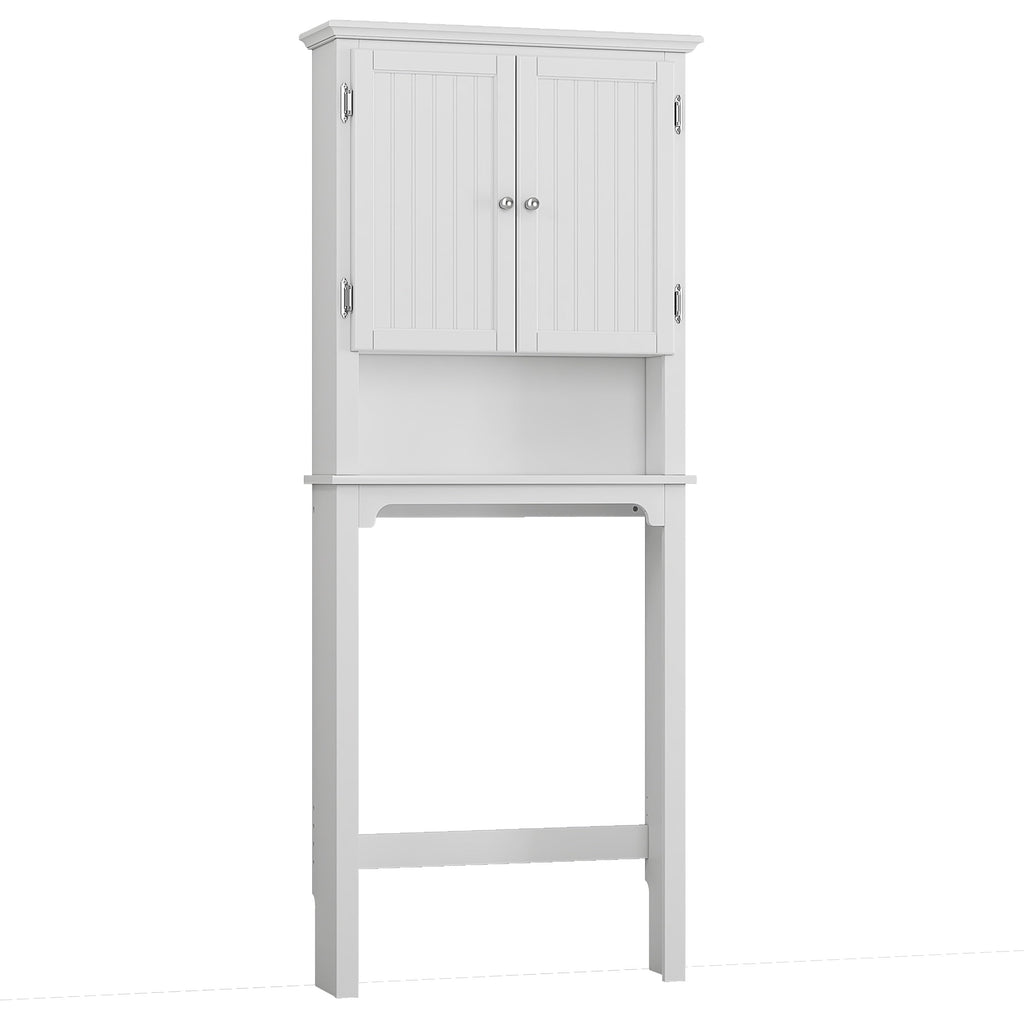 White Bathroom Storage Cabinet with Doors Q500901