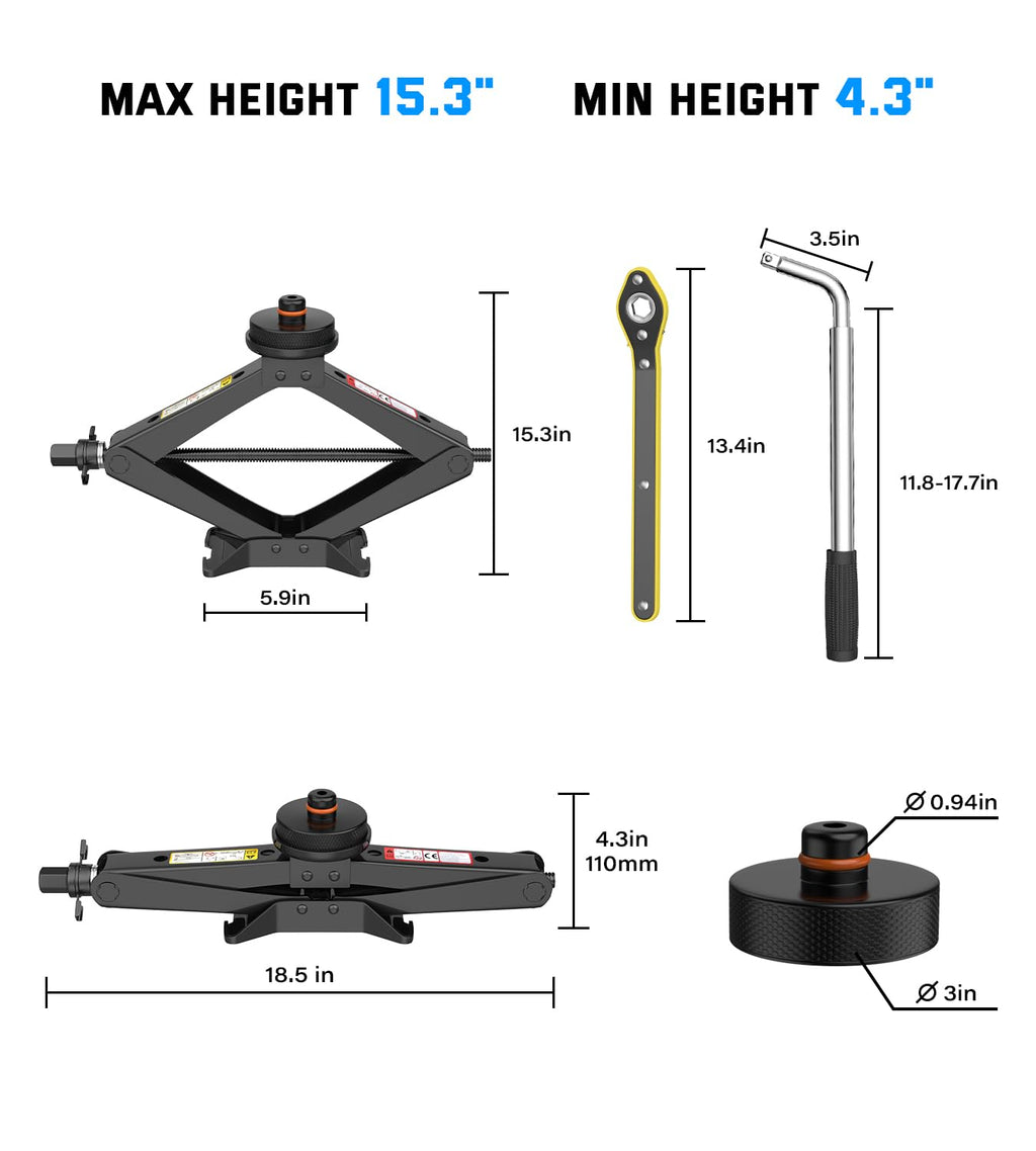 2.5 Ton Scissor Jack Kit P9151
