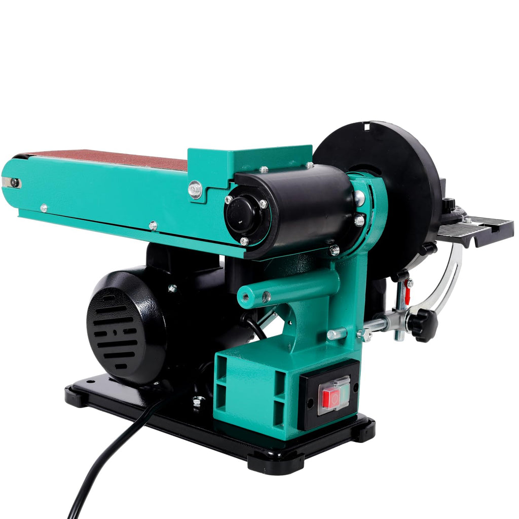 4" x 36" Belt Sander 6" Disc Polisher Grinder Steel Green High-Torque Power Tool Z148