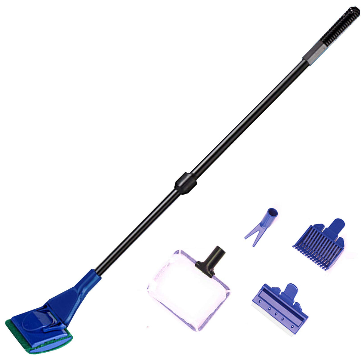 5 In 1 Aquarium Cleaning Tools Kit with Adjustable Length Rod P970485