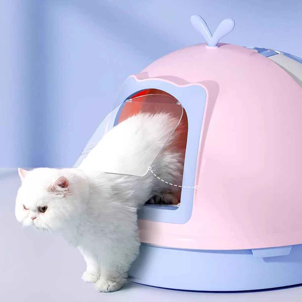 Covered Top Entry Cat Litter Box with Scoop R767