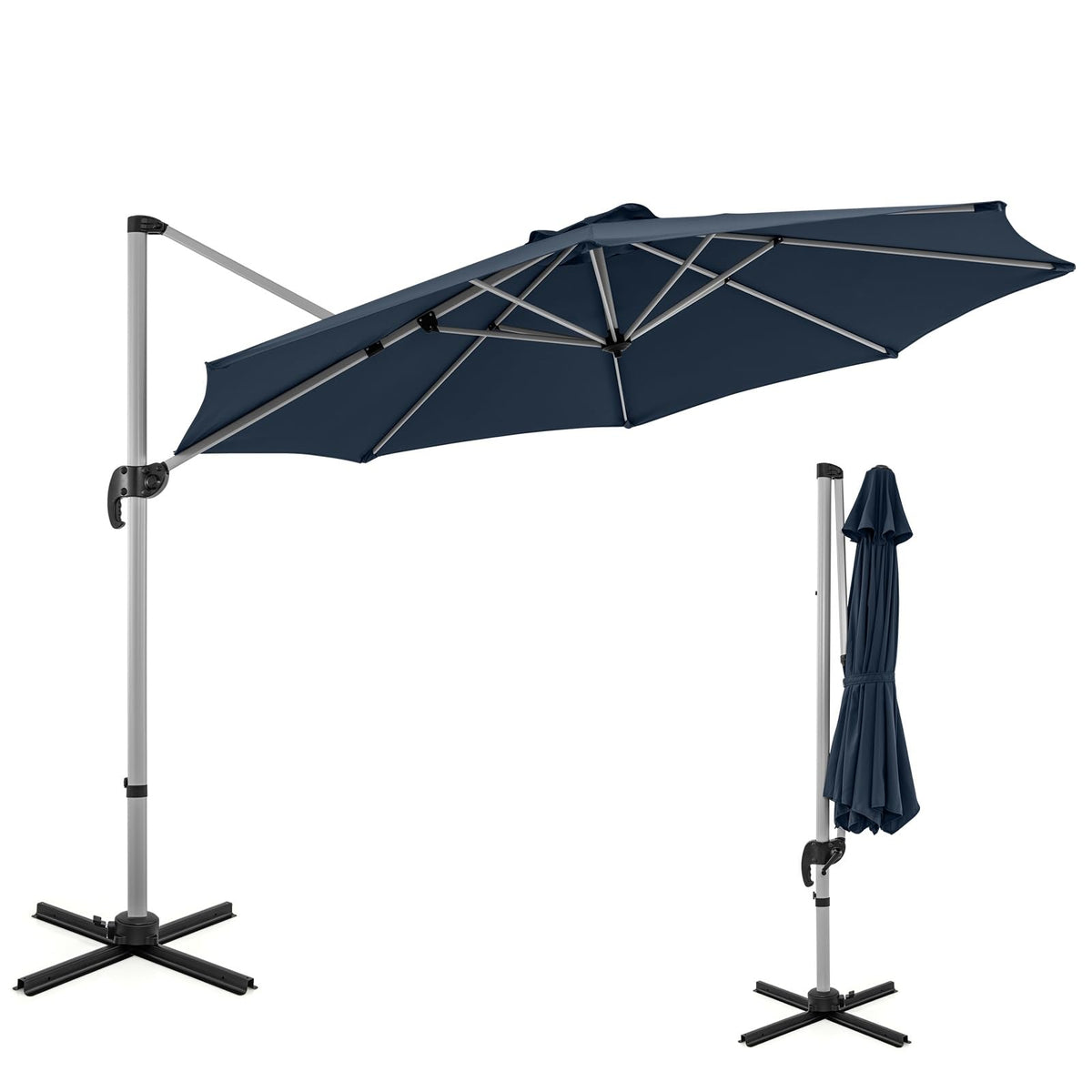 11 FT Cantilever Patio Umbrella with 360° Rotation Z4994