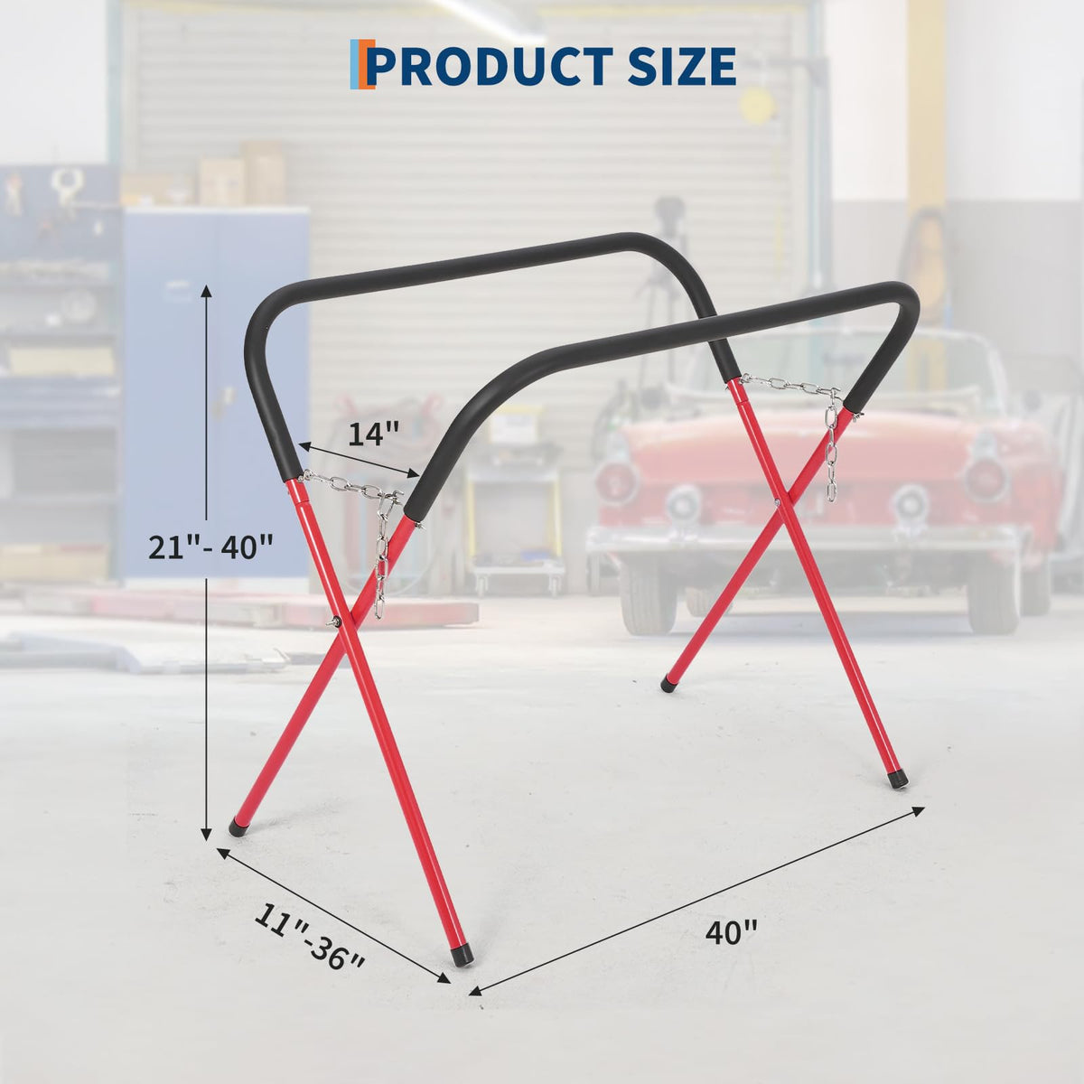 Heavy Duty Folding Work Stand, 500LB Capacity Portable Work Table X841373