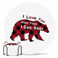 Christmas Bear Ceramic Coasters Set of 6 with Holder X5754