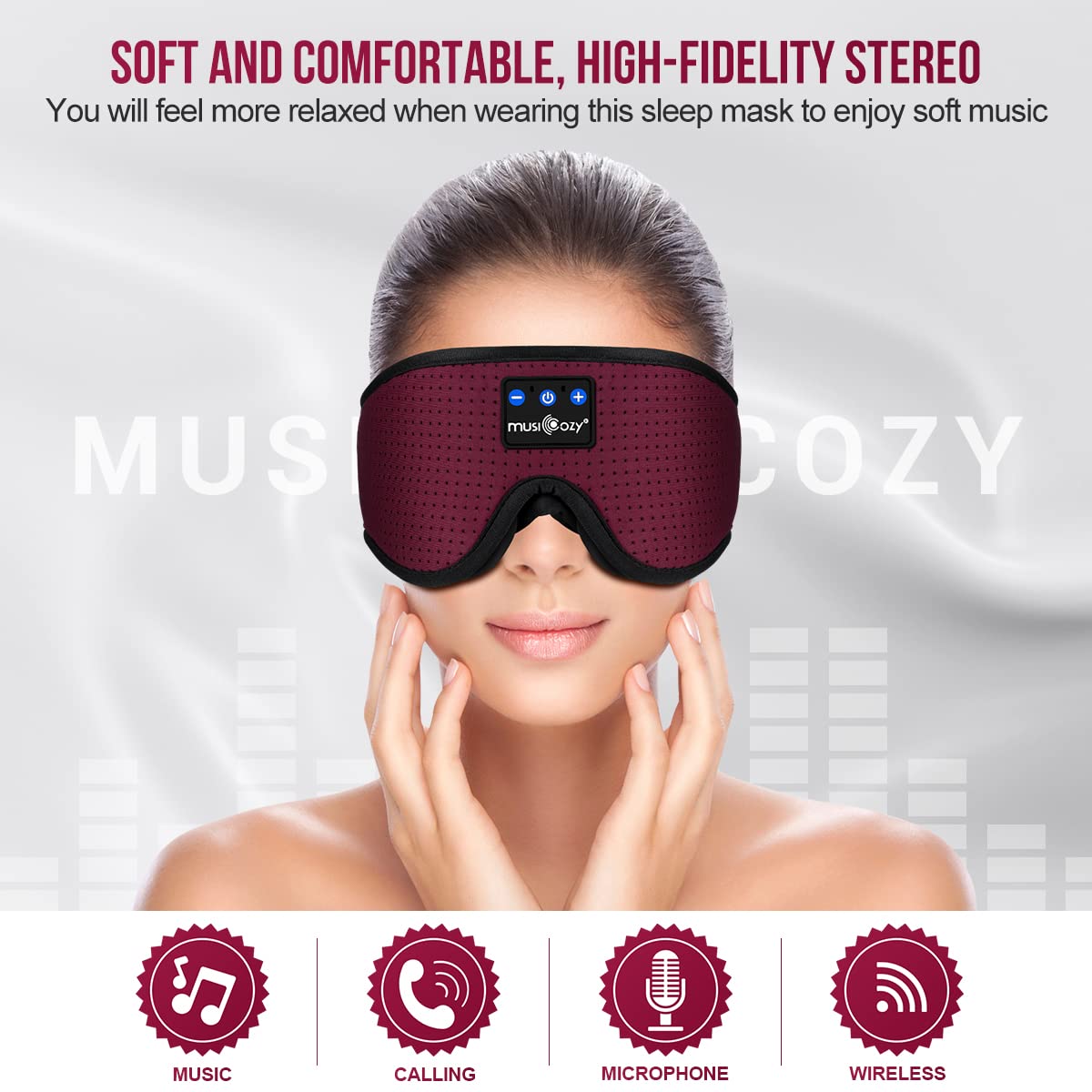 3D Bluetooth Sleep Mask Headphones Pack of 2 R2335