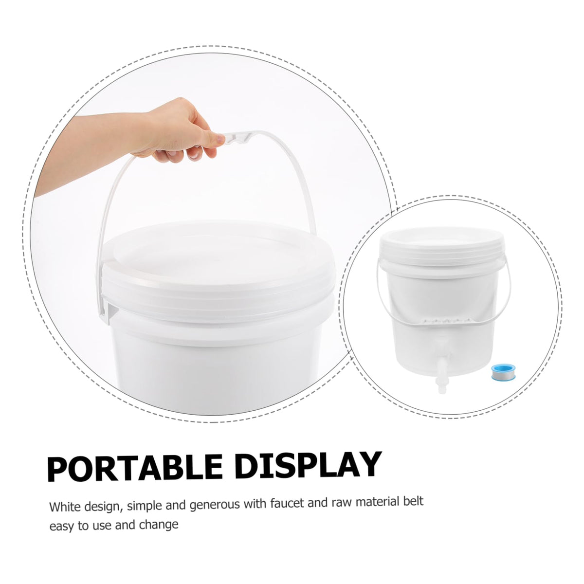 Water Storage Jug with Faucet 10l Plastic Container L795