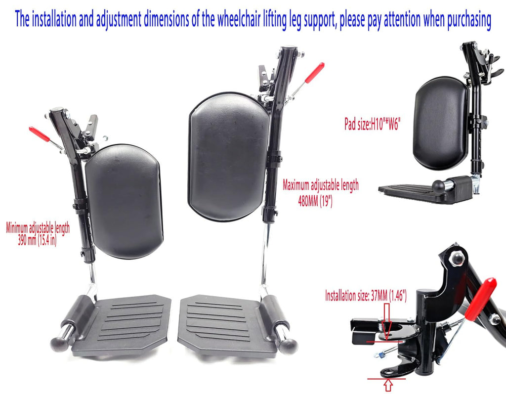 Wheelchair Elevating Legrests with Padded Calf Pads and Composite Footplates P959951