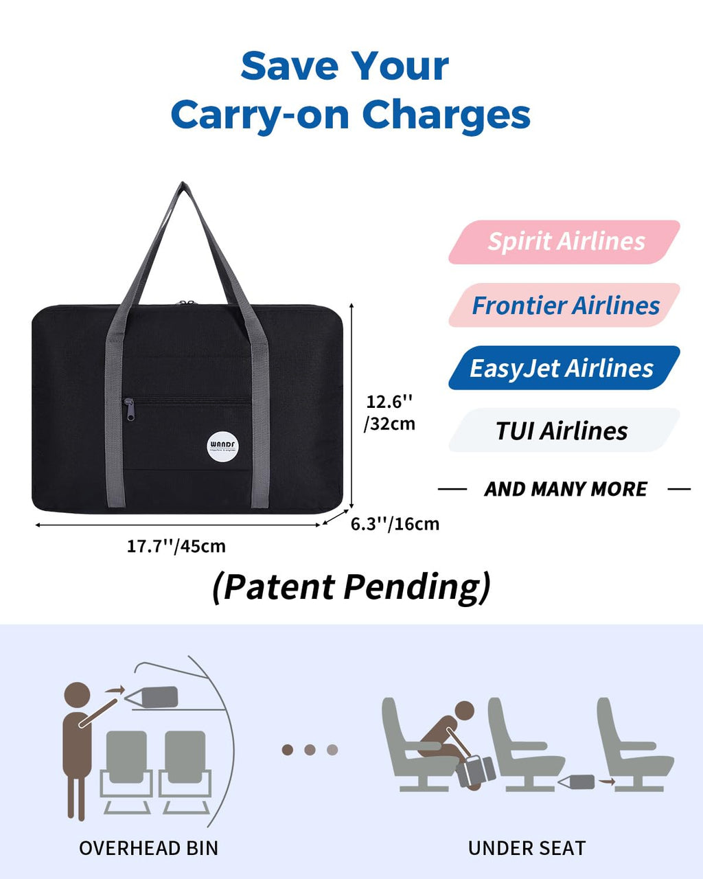 Personal Item Travel Bag W28177
