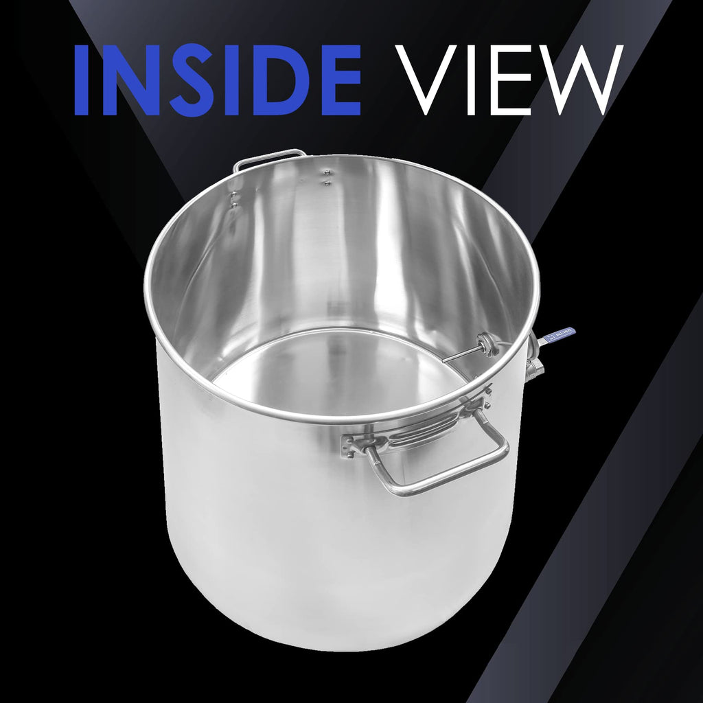 Stainless Steel Home Brew Kettle Stock Pot 40 QT E111