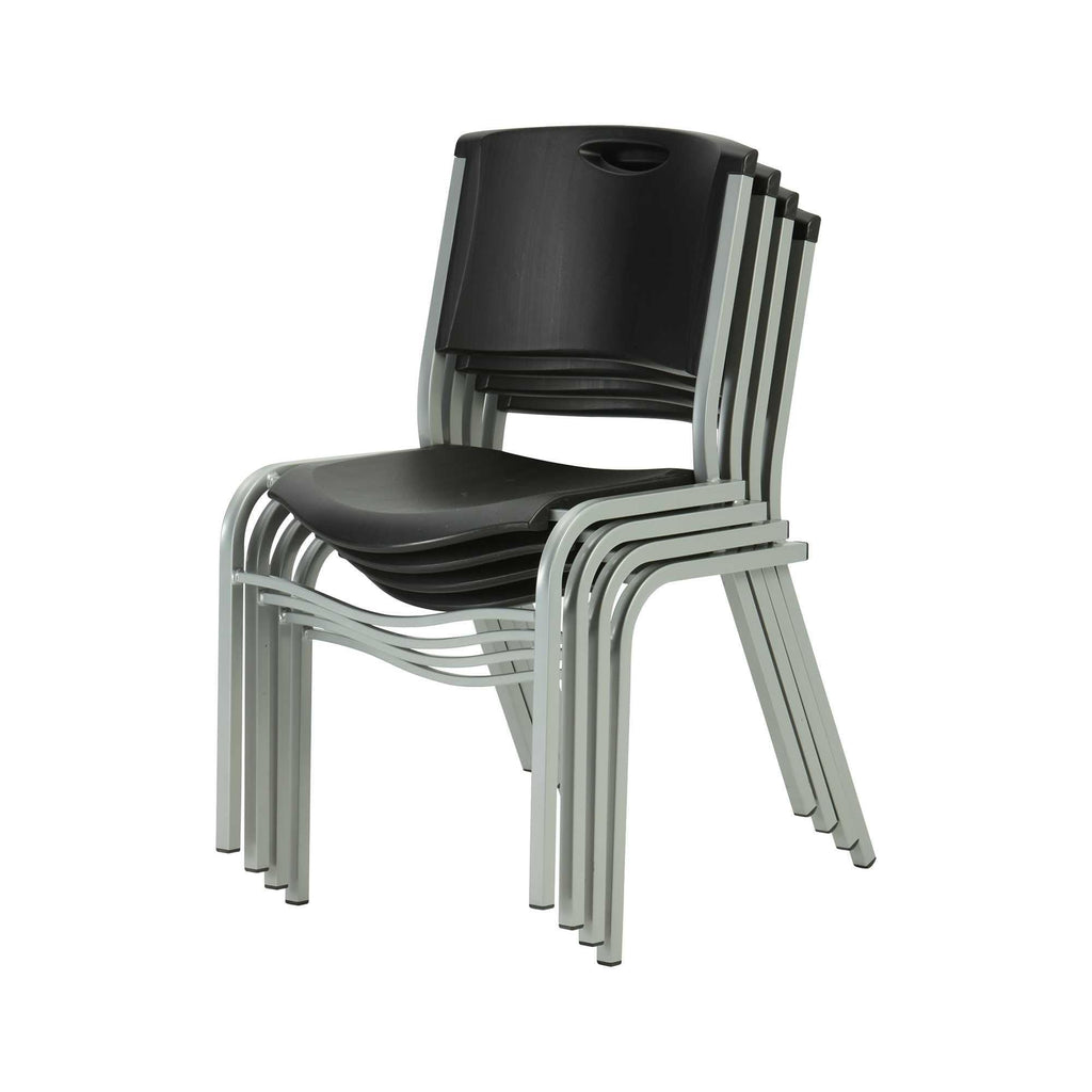 Black Stacking Chair 4 Pack Y911