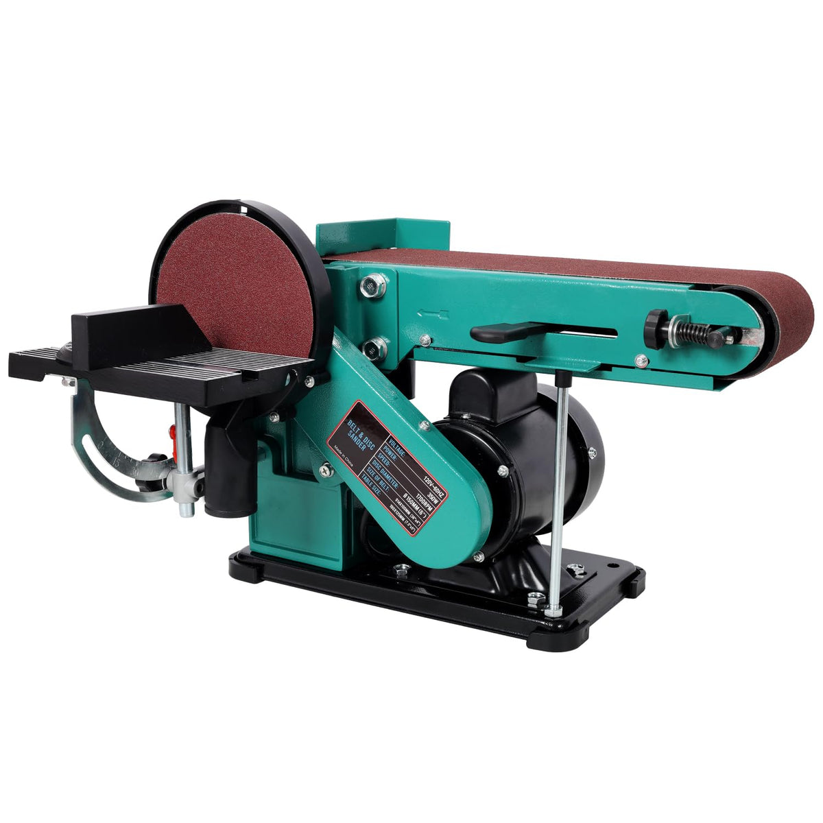 4" x 36" Belt Sander 6" Disc Polisher Grinder Steel Green High-Torque Power Tool Z148
