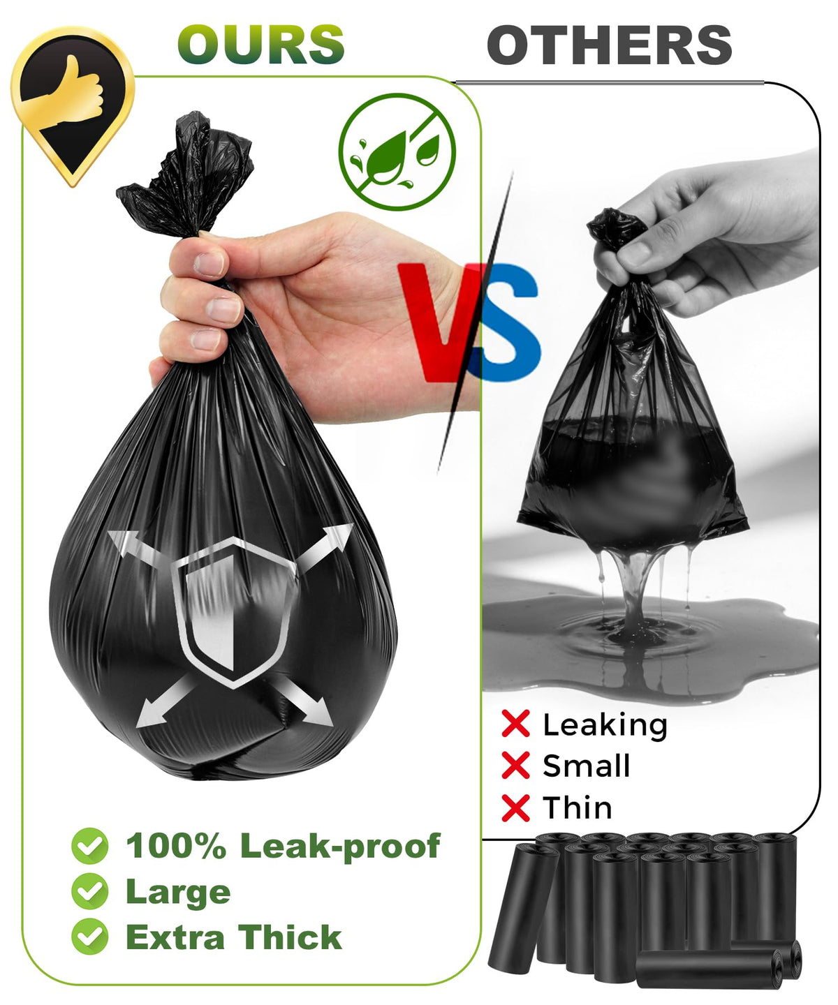 200 Pack Dog Poop Bags Rolls with Dispenser H8103