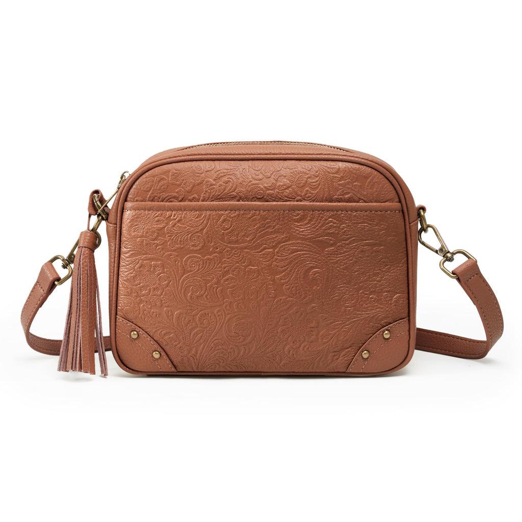 Anti-theft Genuine Leather Crossbody Bag with RFID Card Slots L44197