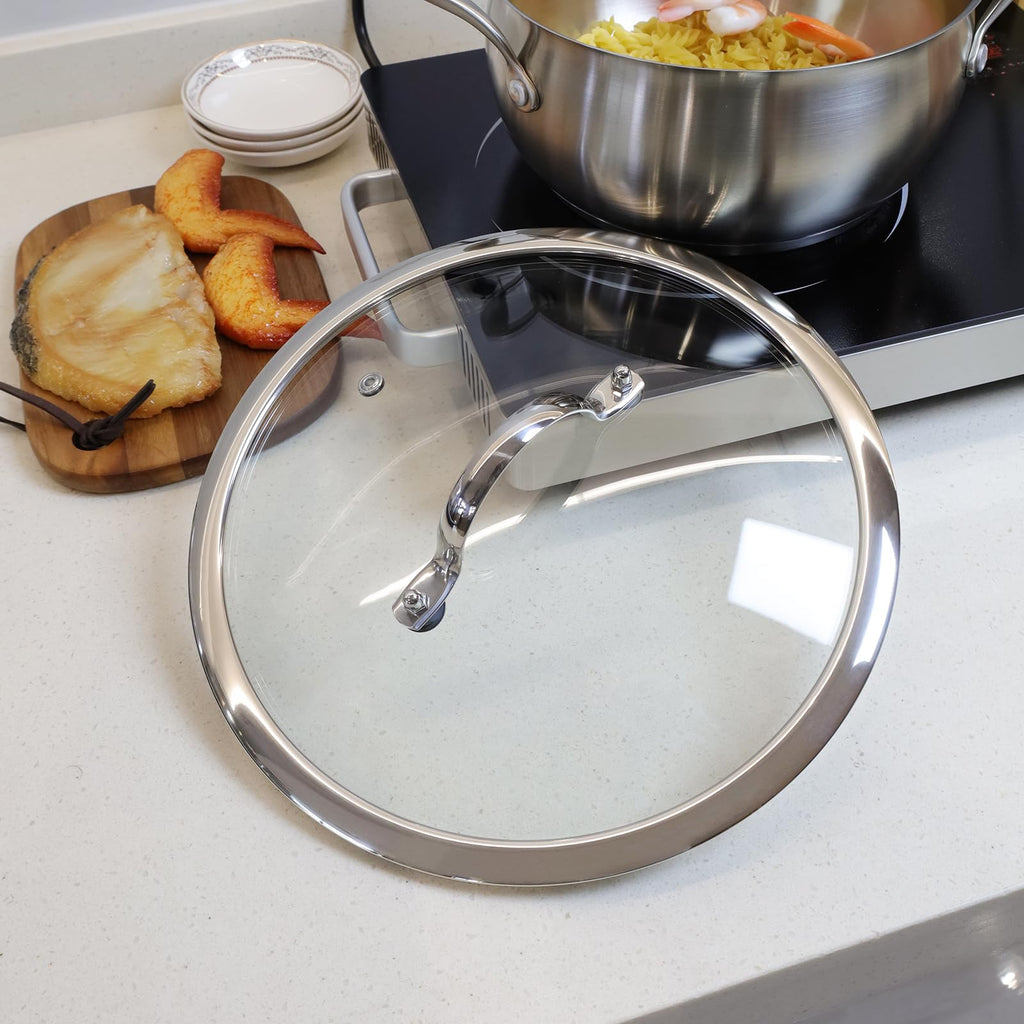 10 Inch Clear Glass Pot Lid W702