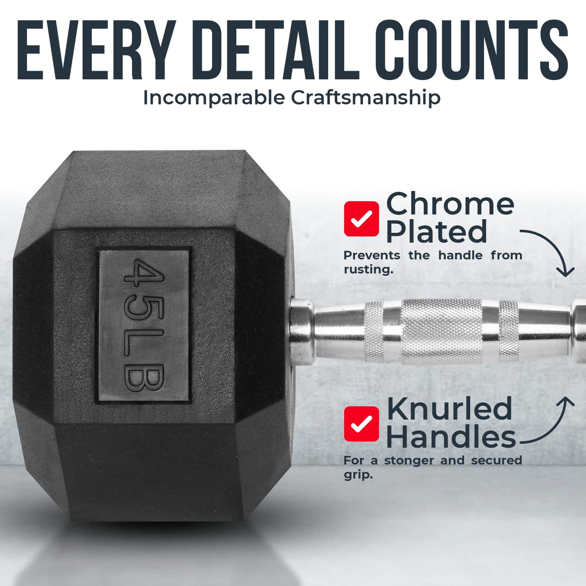 PVC Coated Hex Dumbbells with Knurled Handles T2611