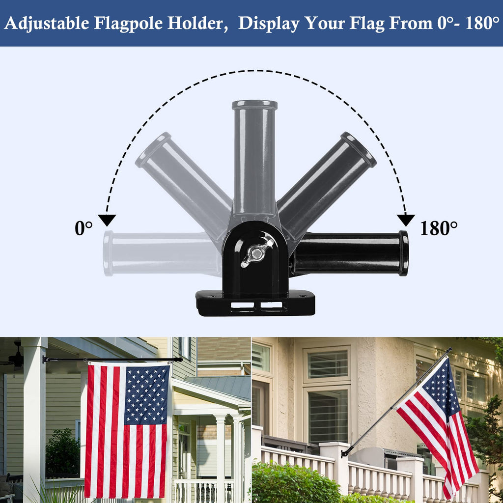 Adjustable Aluminum Flag Pole Holder 1" Inner Diameter K588977