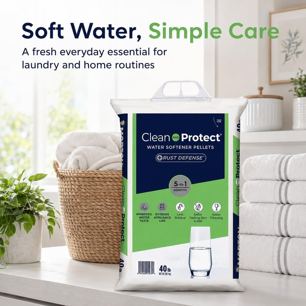 40 lb Water Softener Salt Crystals (Pack of 2) F195