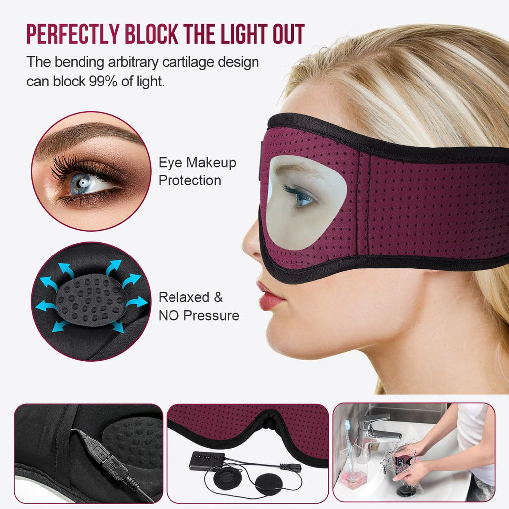 3D Bluetooth Sleep Mask Headphones Pack of 2 R2335
