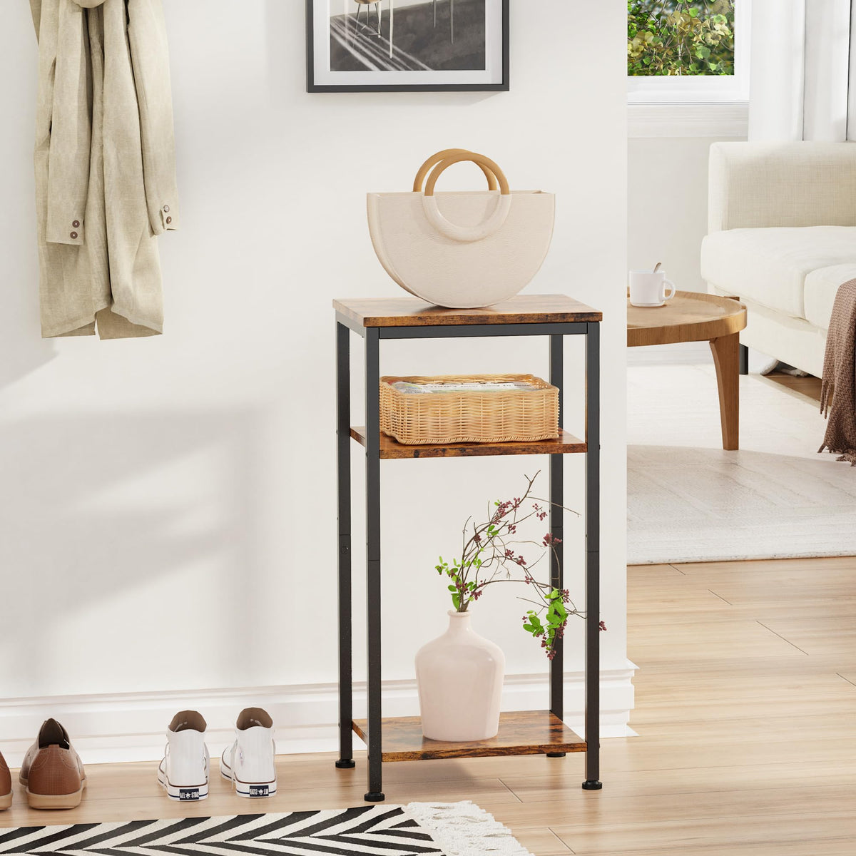 3 Tier End Table with Storage Shelves T74714