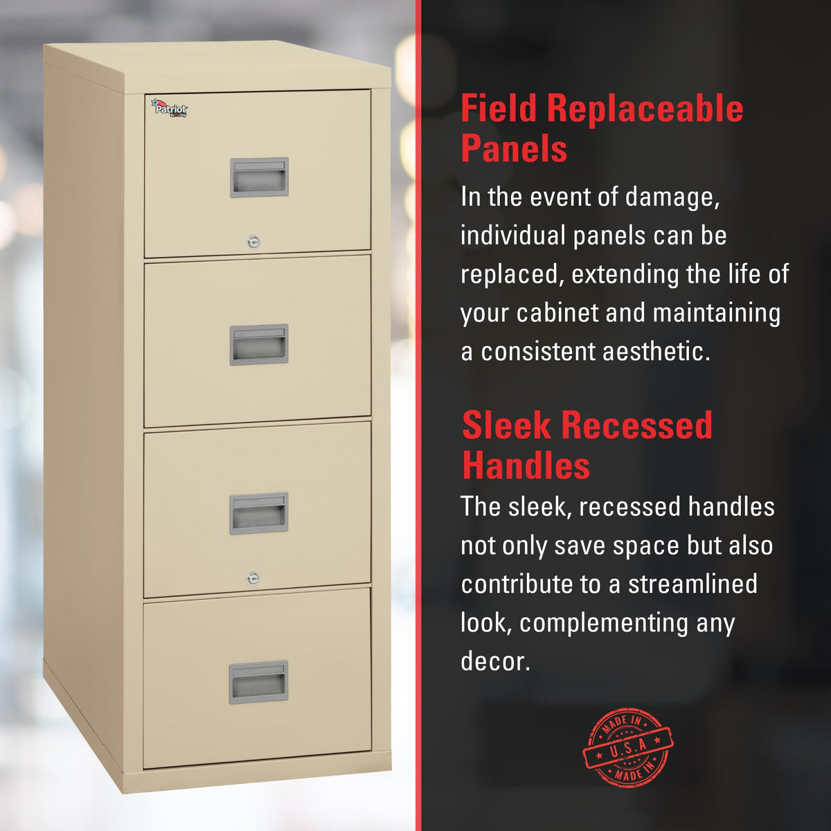 4 Drawer Fire Rated File Cabinet J839258
