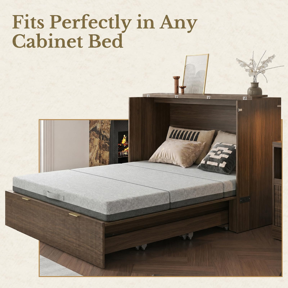 6 Inch Tri-Fold Memory Foam Mattress C750