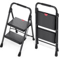2-Step Folding Steel Step Stool with Handrail D24594