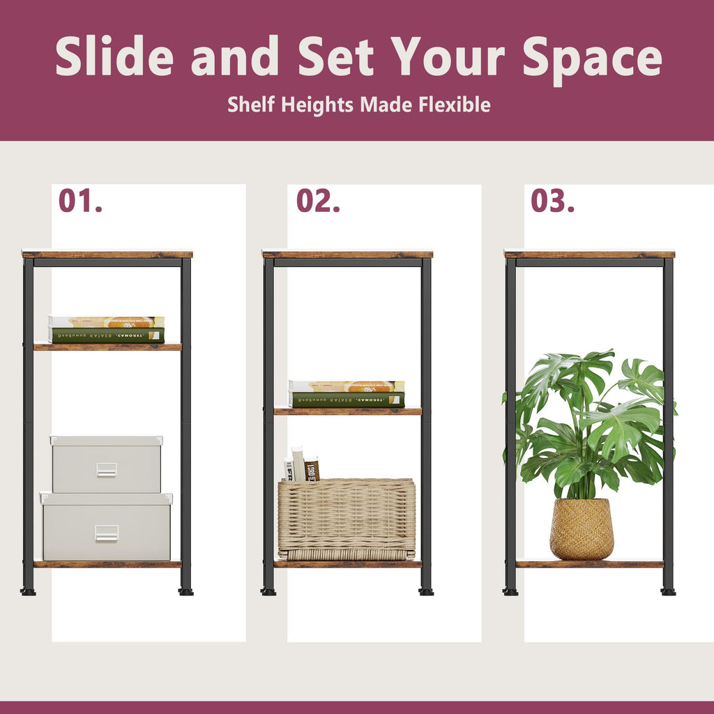 3 Tier End Table with Storage Shelves T74714