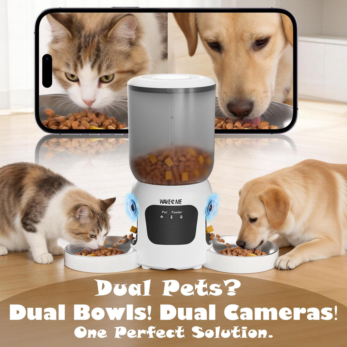 Automatic Cat Feeder with Dual Camera B4062