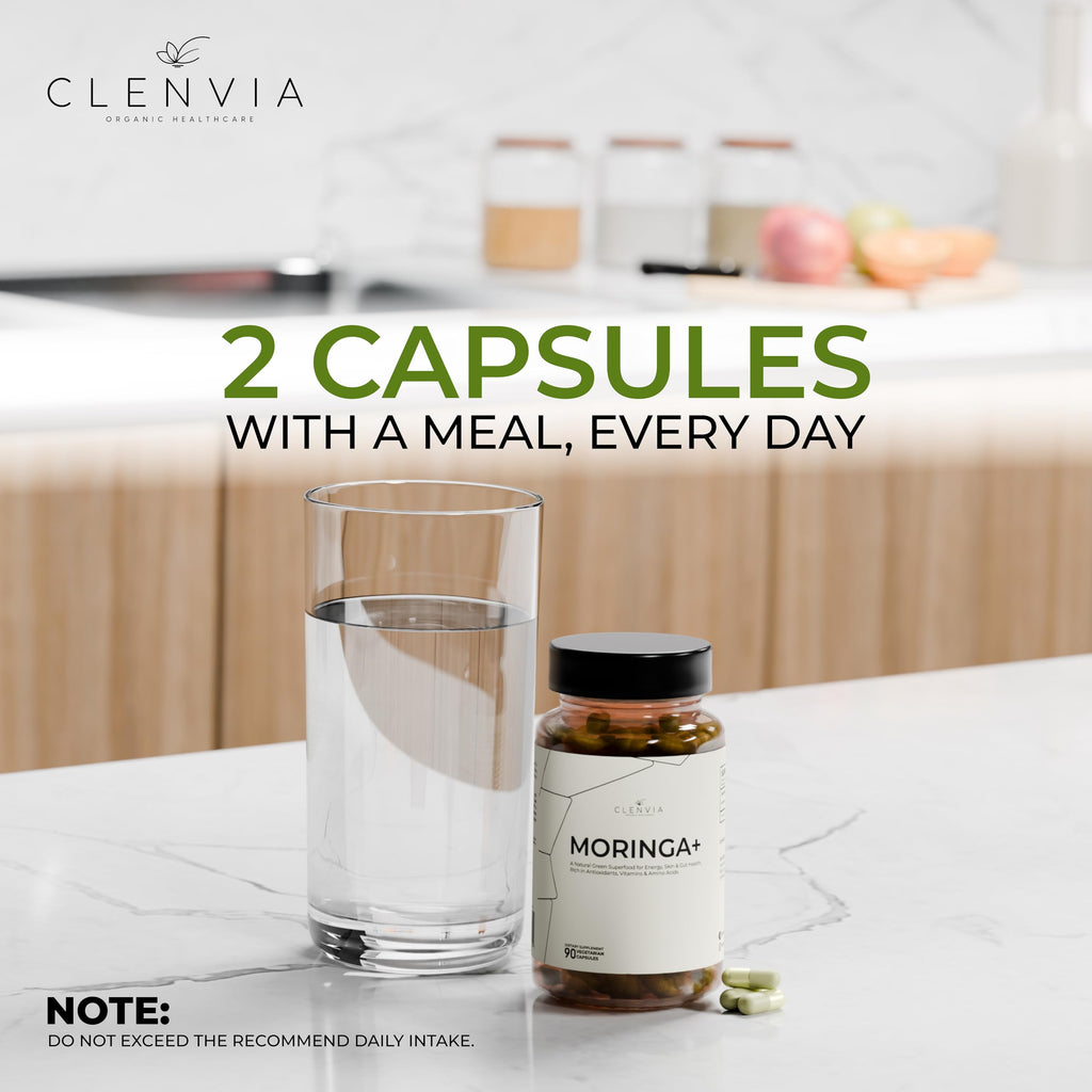 90 Capsules 1000mg Organic Moringa Leaf Powder Capsules P565021