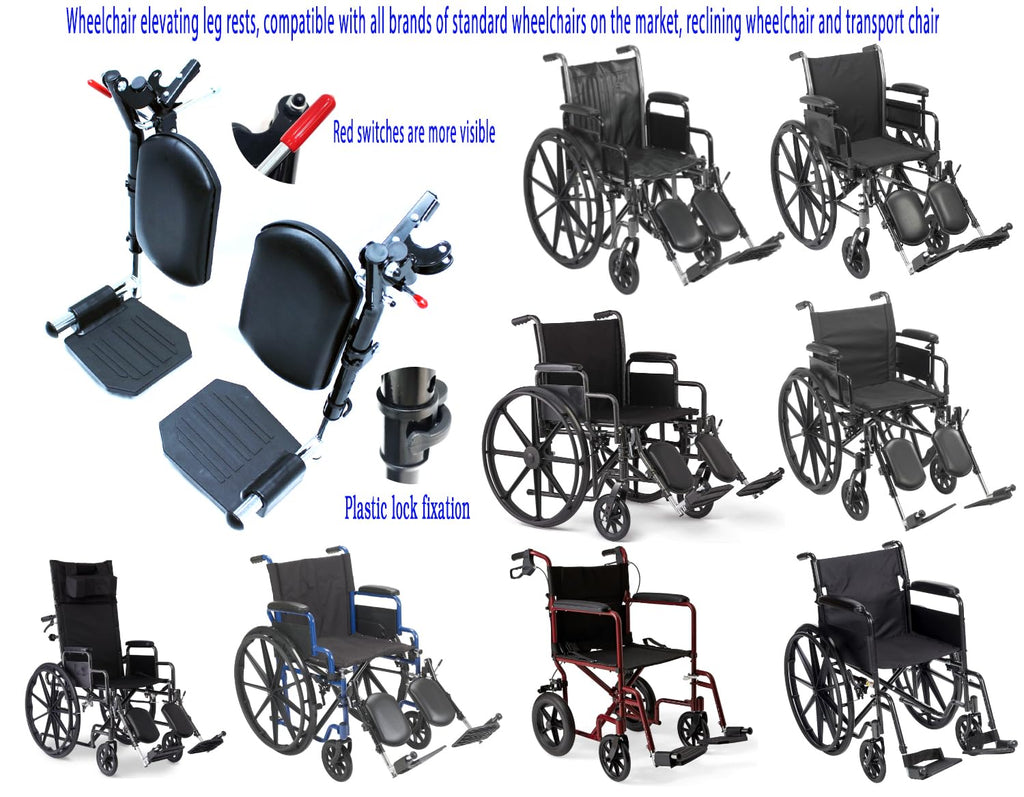 Wheelchair Elevating Legrests with Padded Calf Pads and Composite Footplates P959951