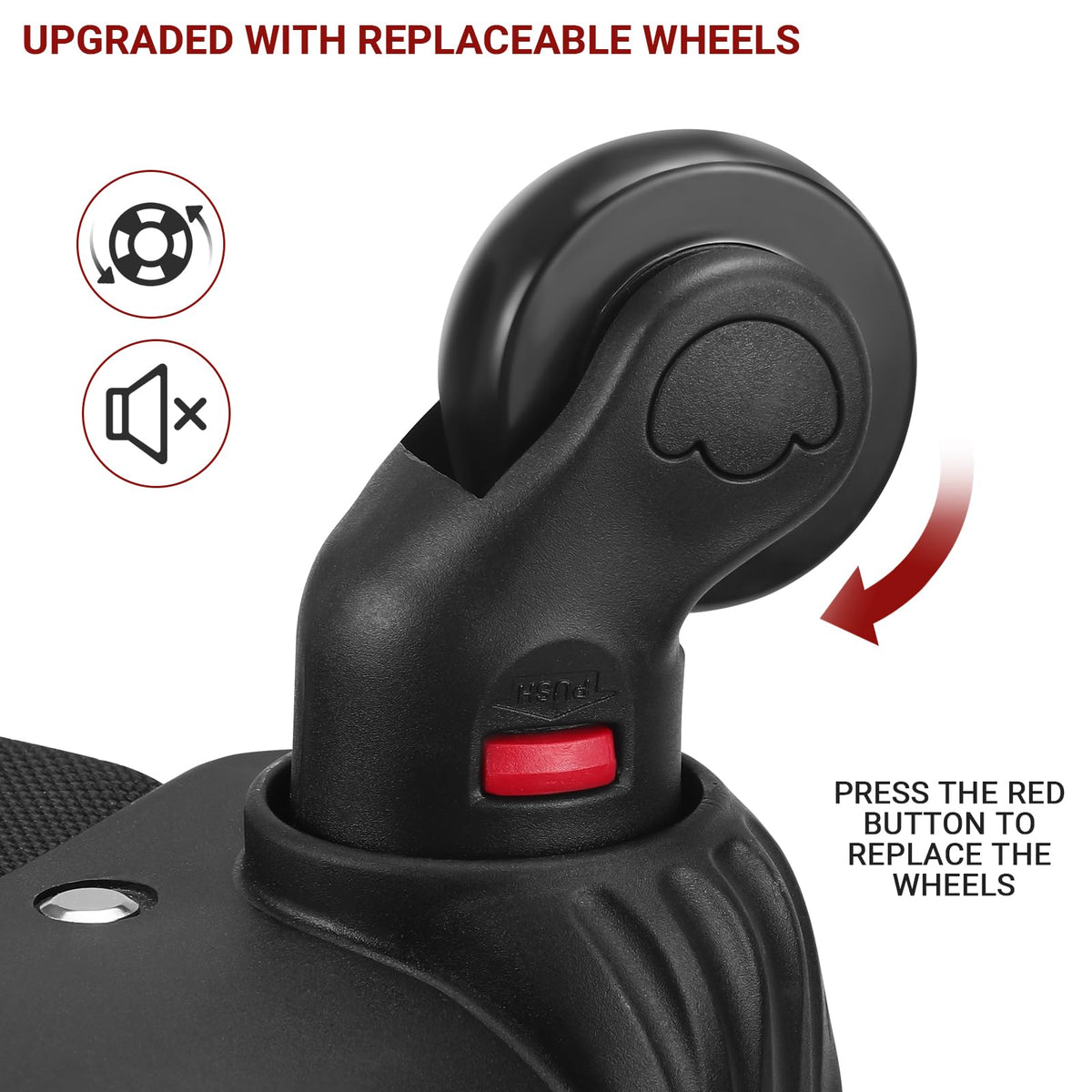 Rolling Backpack with 4 Extra Wheels, Water-Resistant Underseat Travel Luggage Z669