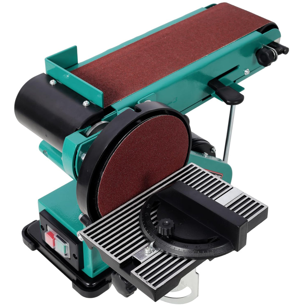 4" x 36" Belt Sander 6" Disc Polisher Grinder Steel Green High-Torque Power Tool Z148