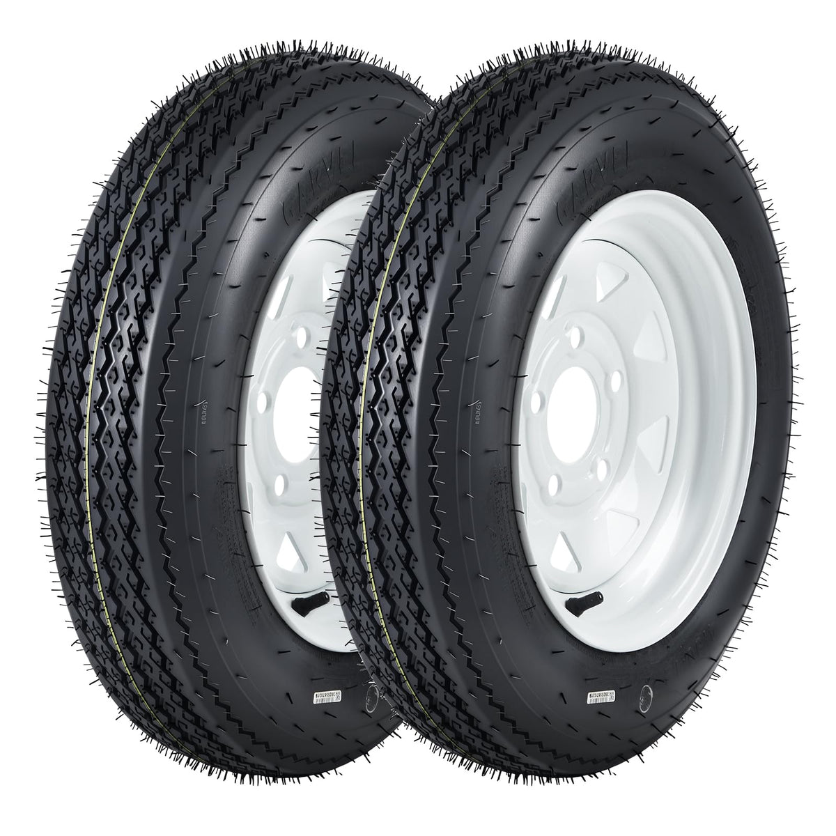 12 Trailer Tire and Wheel Assembly 5 Lug Set of 2 H709