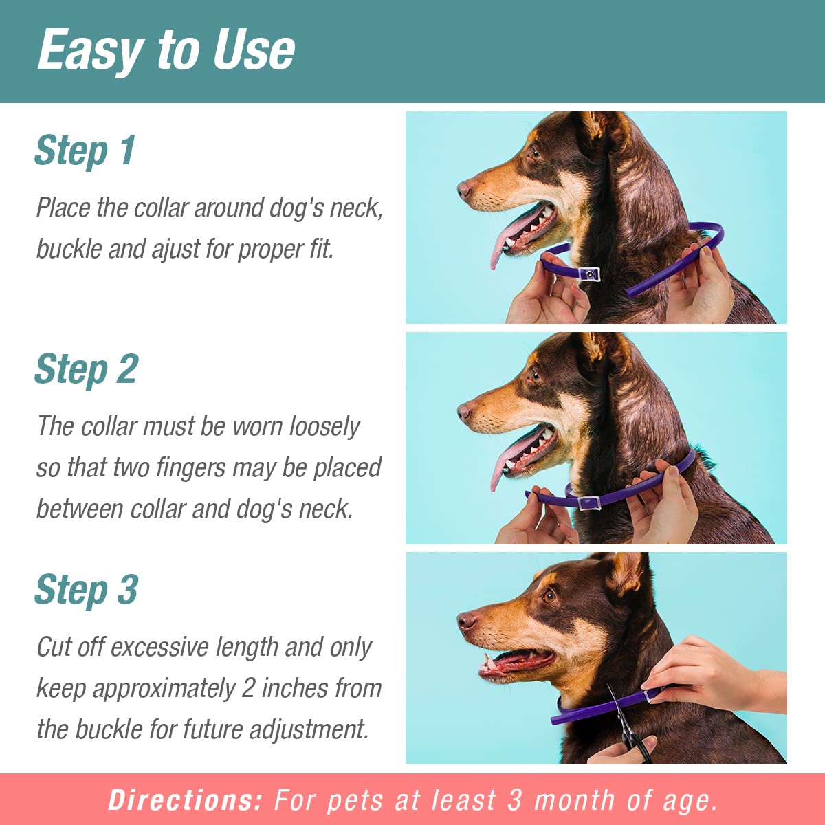 Flea & Tick Collar Plant Powered Blue 2-Pack A393443