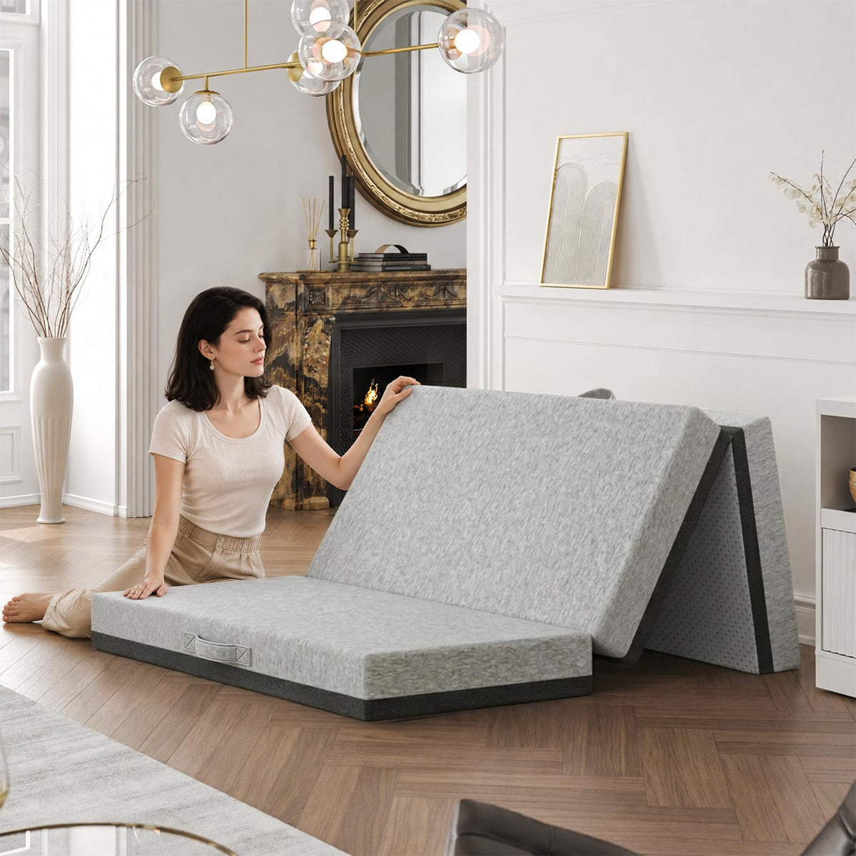 6 Inch Tri-Fold Memory Foam Mattress C750