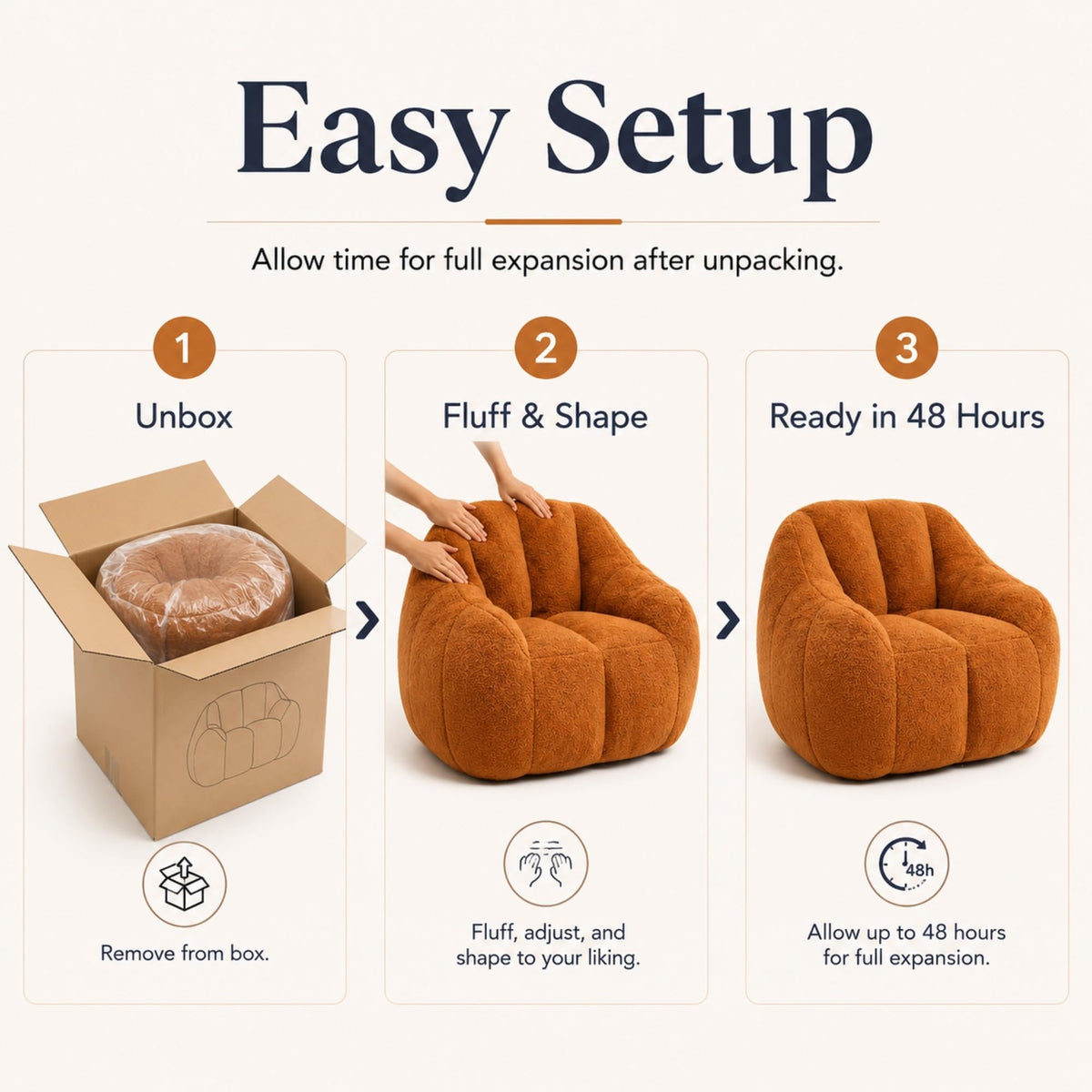Yellow Memory Foam Bean Bag Chair A79675