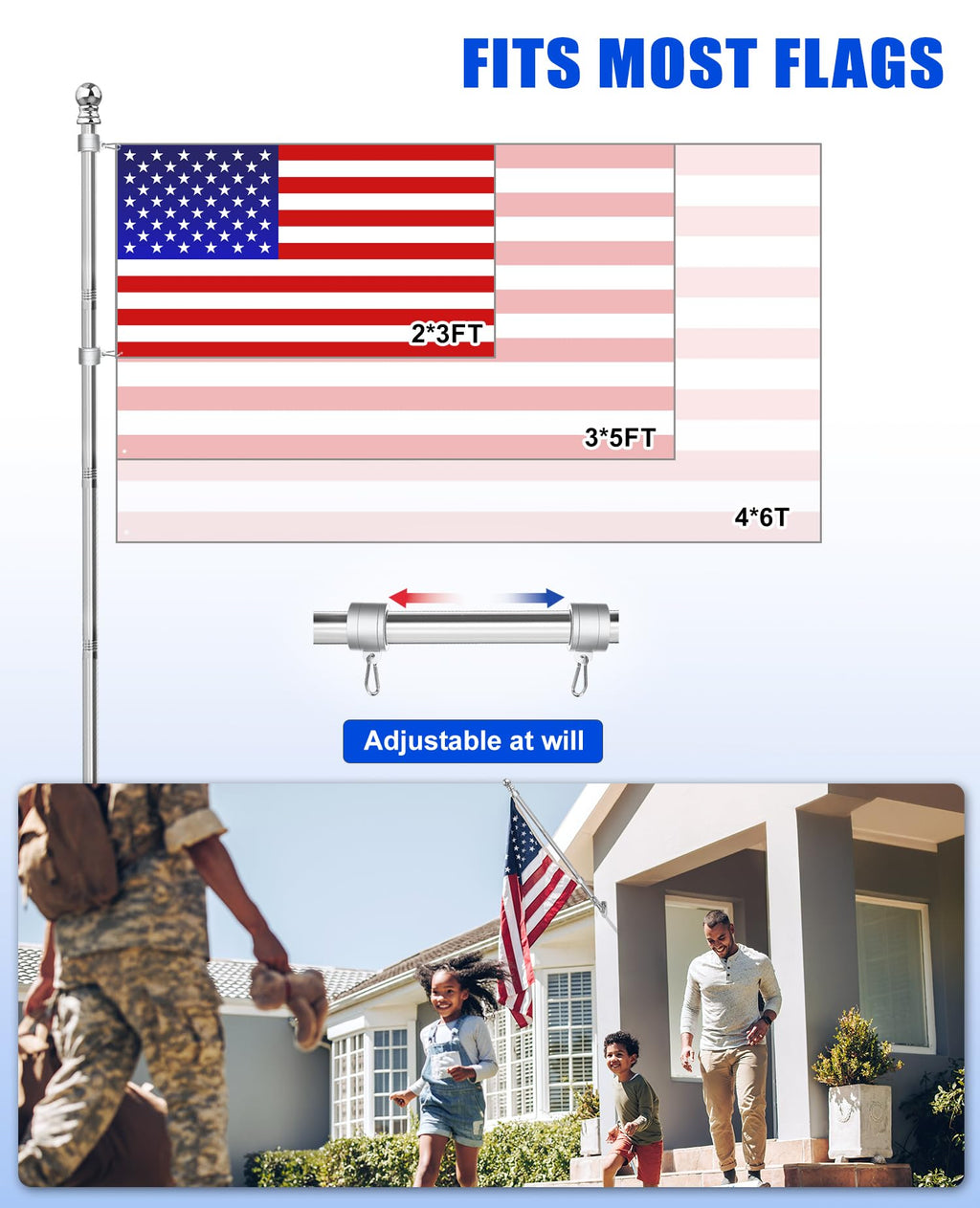 T304 Stainless Steel Flag Pole C769766