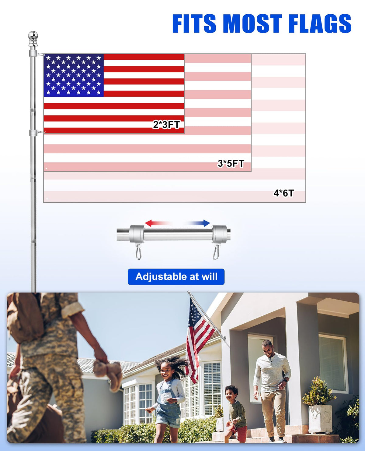 T304 Stainless Steel Flag Pole C769766