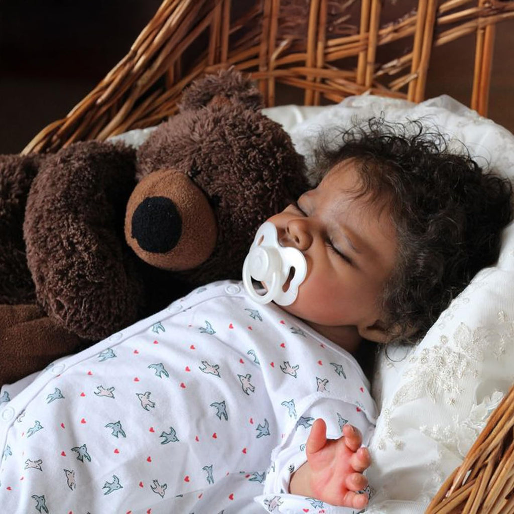 20-Inch Sleeping Black Newborn Baby Girl I74072