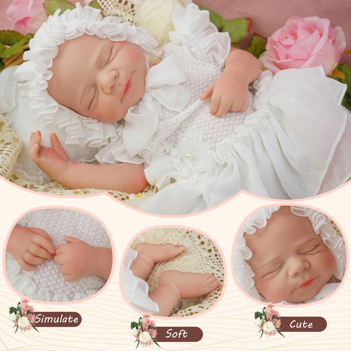 20 Inch Full Silicone Baby Doll J261017