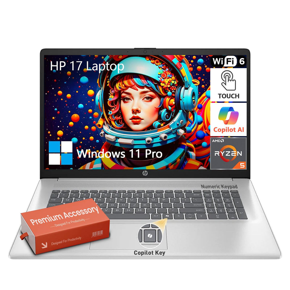 17 Laptop Touchscreen AMD Ryzen 5 16GB RAM 1TB SSD Y34806